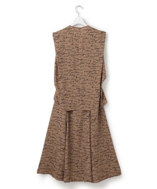 ICB 【30th ANNIVERSARY】5cityプリント ノースリーブワンピース バーントアンバー×ブラック