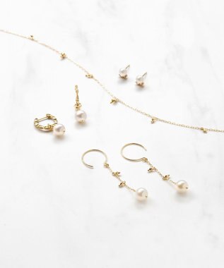 TOCCA 【WEB限定】SEEDS PEARL PIERCED EARRINGS K10イエローゴールド 淡水パールピアス イエローゴールド系