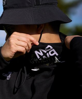 PW CIRCULUS 【MEN】スエード調 デタッチャブルフーディ ブラック系