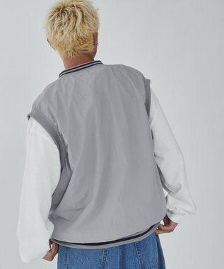 WEGO ナイロンVネックベスト グレー