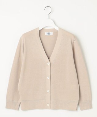 J.PRESS LADIES S 【洗える】リノナチュール Vネック カーディガン ベージュ系