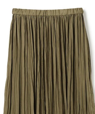 uncrave マシーンプリーツ フレアスカート カーキベージュ