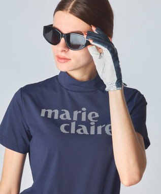 FILA GOLF／marie claire 【marie claire SPORT】 半袖モックネックシャツ ネイビー