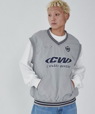 WEGO ナイロンVネックベスト グレー