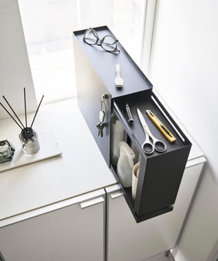 tower 隠せる引き出し収納 タワー ブラック ブラック