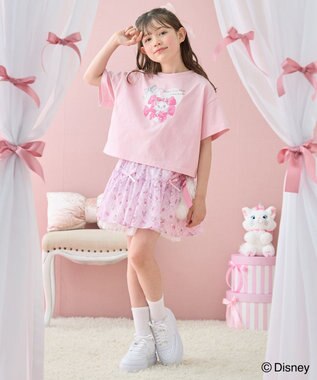 ANY KIDS 【ディズニー/マリー】ショート丈 半袖Tシャツ ピンク