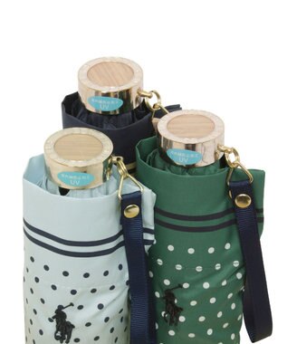 MOONBAT POLO RALPH LAUREN(ポロ ラルフローレン) ツイルドットポロポニー 雨傘 折りたたみ傘 サックスブルー