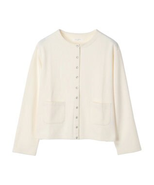 Green Parks 鹿の子カットカーディガン Ecru