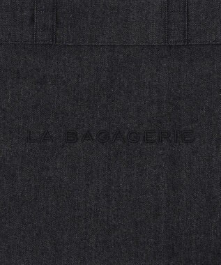 LA BAGAGERIE チャーム付きデニムバッグ Mサイズ ブラック