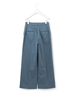 ICB 【洗える】T/Cストレッチサテン ワイドパンツ ライトブルーグレー系
