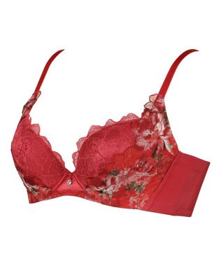 WACOAL 【ハグするブラ】 ブラジャー 体温を感知してカラダになじむ ハグシート 谷間メイク 脇高設計 ペアショーツあり ブラ レディース BRB488 /ワコール レッド