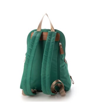 LA BAGAGERIE ナイロン×リサイクルレザー　ミニリュック グリーン