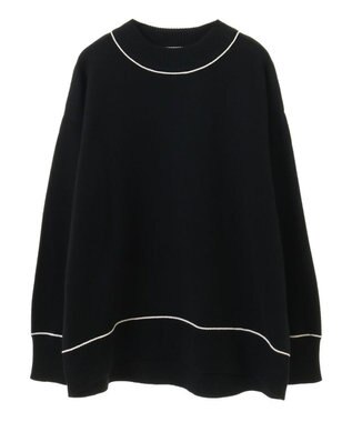 Green Parks もちやわモックネックニットプルオーバー Black