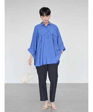 AMERICAN HOLIC 接触冷感Ｗポケットシャツチュニック Blue