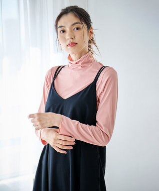 ANY 【洗濯機可能/ストレッチ】ウールライクキャミワンピース ネイビー