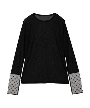 earth music&ecology チュールビジュープルオーバー