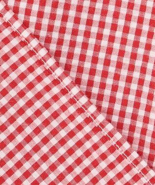 J.PRESS MEN オーガニックコットンサッカーギンガムチェックシャツ レッド系3