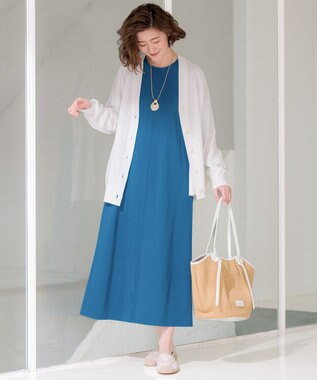 23区 L 【洗える】スビンハイツイストコットン カーディガン ホワイト系