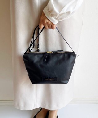 Hekhèr Le Style de Vie 新型追加【日本製 / 汚れにくい】PUコートコットンキャンバス×牛革付属 ショルダーバッグ ブラック