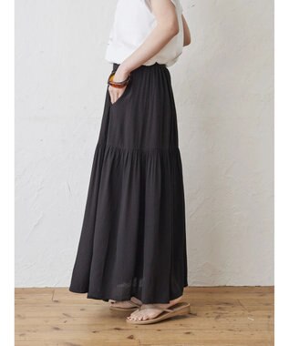 AMERICAN HOLIC ティアードギャザースカート Black