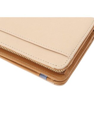 genten ピア L字ファスナー2つ折り財布 エクリュ