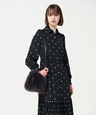 GRACE CONTINENTAL マルチwayファーバッグ チャコール