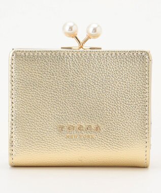 TOCCA POINT OF PEARL BIIFOLOD WALLET 2つ折り財布 ゴールド系