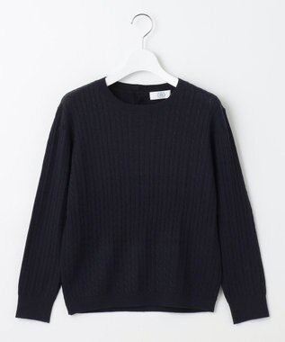 J.PRESS LADIES L 【洗える】KNIT BASIC クルーネック ニット ネイビー系