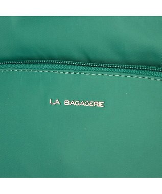 LA BAGAGERIE ナイロン×リサイクルレザー　ミニリュック グリーン