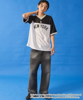 WEGO 【ユニセックス着用ITEM】別注MLBメッシュゲームグラフィックT（SS） ブラックその他