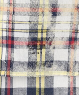 J.PRESS MEN 【J.PRESS ORIGINALS】India Madras Discharge Print Shirt ネイビー系3