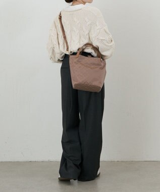 russet ナイロンジャガード2WAYミニトートバッグ(SF-260) Mocha