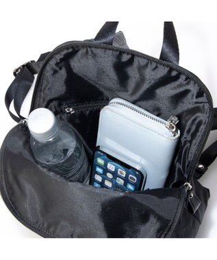 LA BAGAGERIE ナイロン×リサイクルレザー　ミニリュック ブラック