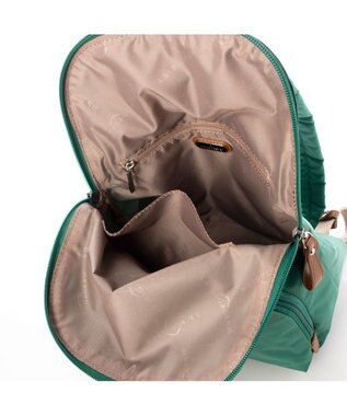 LA BAGAGERIE ナイロン×リサイクルレザー　ミニリュック グリーン