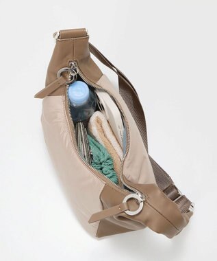 TOPKAPI 【TREASURE TOPKAPI】スムースレザー コンビ 2way ショルダー バッグ グレージュ