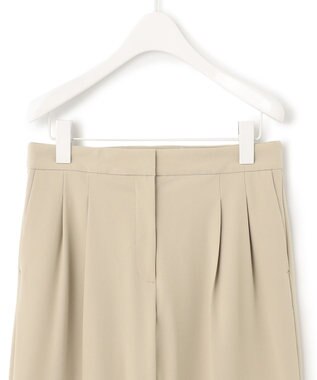 ICB 【洗える】T/Rドライギャバ  ワイドストレートパンツ ベージュ系