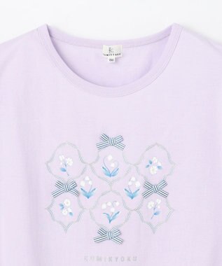 組曲 KIDS 【150-160㎝】スズランプリント Tシャツ ラベンダー