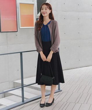 Tiaclasse ポンチフレアスカート ブラック