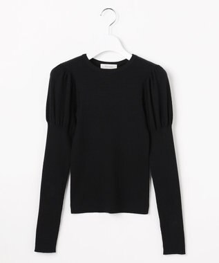 Feroux パフスリーブ ニット プルオーバー ブラック系
