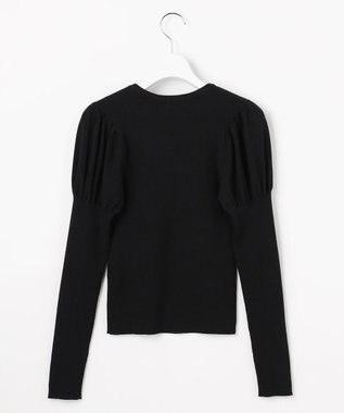 Feroux パフスリーブ ニット プルオーバー ブラック系