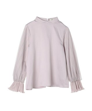 earth music&ecology チュール袖スタンドカラートップス Pink