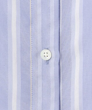 J.PRESS LADIES L 【洗える】SHEERストライプ ペプラム シャツ ブラウス サックスストライプ系