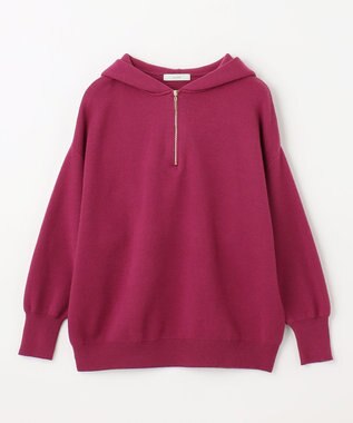 ANY 【洗える】スウェットライクフーディ マゼンタ