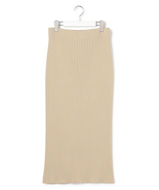 23区 【SLOW/一部店舗限定】ホールガーメント リブニット スカート ベージュ系