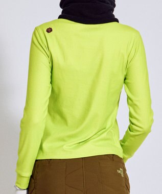 PW CIRCULUS 【起毛素材であたたか】【WOMEN】スピンドル付 両面起毛タートルネック ゴルフウェア レディース ライトグリーン系