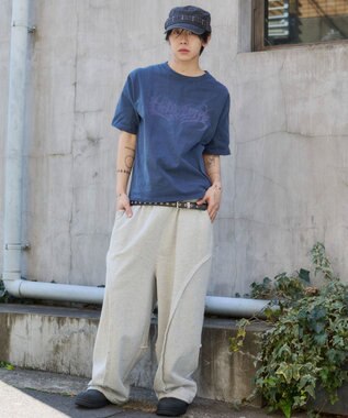 WEGO 【ユニセックス着用ITEM】ピグメントグラフィックT（SS） ネイビー