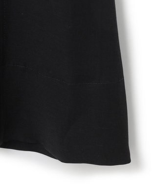 BEIGE， BERNARD / リネン混 フロントジップ スタンドカラードレス Black