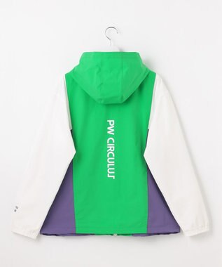 PW CIRCULUS 【撥水加工/ストレッチ】【MEN】カラーブロッキング ブルゾン  ゴルフ ピーコックグリーン系