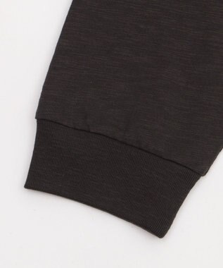 WEGO 【ユニセックス着用ITEM/MLサイズ展開】スラブチェックロゴジップパーカー ブラック中濃色