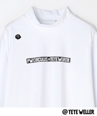PW CIRCULUS 【UNISEX】【コラボアイテム】Yeyeコラボ ロングスリーブモックネックT ゴルフ ホワイト系
